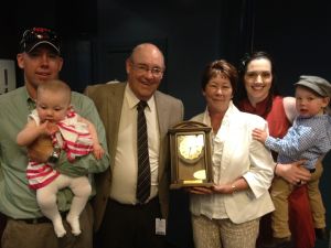 The Frappell family celebrating Bob's life membership (Stacey Silver photo).