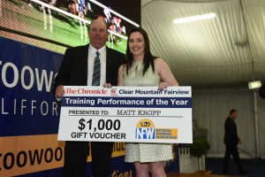 The Chronicle-Clear Mountain Fairview Trainer of the Year Matt Kropp.